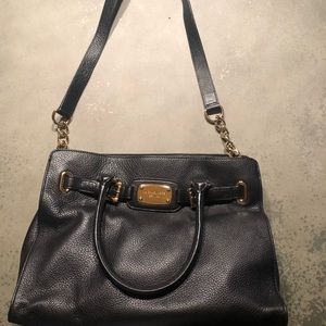 Black leather Michael Kors purse